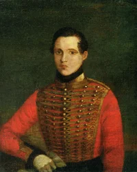Portræt af digteren Michail Lermontov, 1830